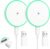 Magnetic Wireless Charger iPhone 2Pack 15W Fast Mag-Safe Charger with 4FT Detachable USB C Cable for iPhone 17e/Air/17/16/15/14/13/12 Series AirPods 4/3/2 LED Magnetic Charging Pad with Dual Ports