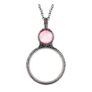Magnifying Glass Necklace for Women, 10x Monocle Pendant Pink
