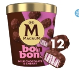Magnum Milk Chocolate & Cherry Bonbon Bite-Sized Ice Cream 12x 17 ml (204ml)