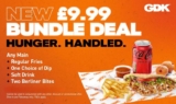 Main, Fries, a Dip, a Drink and 2 Berliner Doughnut Bites – Dine In & Takeaway
