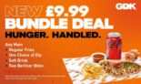 Main, Fries, a Dip, a Drink and 2 Berliner Doughnut Bites – Dine In & Takeaway