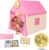 Majestic-kids tent, INCLUDES, Sun, Book, Glow star, moon, Tote Bag, Pink wendy house play tent, playhouse for kids outdoor Birthday present Gifts for Girls Age 3 4 5 6 7 8 Years Old, bed tent