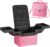 Makeup Box Large Beauty Manicure Storage Box Travel Vanity Case Train Cosmetic Box with Nylon Fabric Shoulder Strap Black 29x21x27cm (Pink)