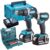 Makita DLX2180TJ 18V Brushless Twin Kit With 2 x 5.0Ah Batteries, Charger & 100 Piece Drill Set 3Ah Battery Work Light