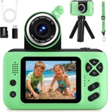 Makolle Kids Digital Camera for Boys and Girls HD Video & Photo, Portable Mini Camera with Tripod, USB Charging & Lanyard Birthday Gift for Children Age 3-12