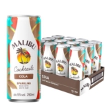 Malibu & Cola Cans, Pre-Mixed Rum & Cola 12x250ml Case