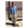 Man Balloon Fit Linen Blend Co-Ord Half & Half Trouser