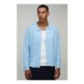 Man Boxy Fit Brushed Knitted Shirt