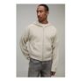 Man Boxy Fit Ribbed Knitted Hoodie