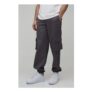 Man Fixed Waist Baggy Washed Trouser