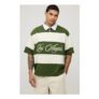 Man Los Angeles Stripe Rugby Short Sleeve Polo