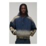 Man Oversized Boxy Balloon Fit Denim Hoodie