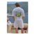 Man Oversized Boxy Football Pitch Print T-Shirt