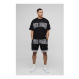Man Oversized Boxy Homme Basketball Short Set