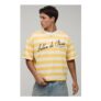 Man Oversized Embroidered Stripe T-Shirt