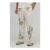 Man Relaxed Fit Linen Blend Floral Embroidery Co-Ord Trousers