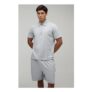 Man Seam Detail Regular Fit 1/4 Zip Polo & Regular Short Set