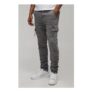 Man Skinny Stacked Ruched Strap Cargo Trousers