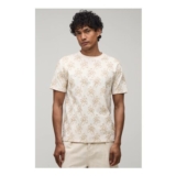 Man Slim Fit Heavyweight Floral Embroidered T-Shirt