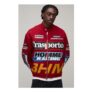Man Twill Applique Moto Jacket