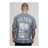 Man Washed Oversized Casa Palms Print T-Shirt