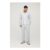 Man Woven Stripe Regular Zip up Long Sleeve Shirt & Straight Fit Trouser Set