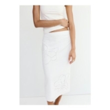 Mango White Skirt