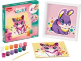 Maped CREATIV – Paint by Numbers – Cat and Rabbit – Painting Activity for Children – Paint by Numbers Kit – Creative Hobbies – Ages 7 and Above, Pink