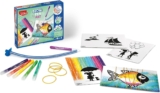 Maped Creativ Blow Pen Art Kit – Arts and Craft Set For Children – Colouring Felt Tip Pens with Templates and Rubber bands to create Unique Artwork – 22 Piece Kids Activity For Age 5