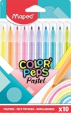 Maped Pastel Felt Tip Pens x10 Pastel Colouring Felt Pens Multicolour