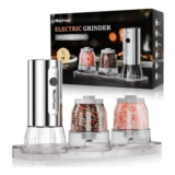 Marchpower Electric Pepper & Salt Grinder Set, USB-C Rechargeable, 100ml