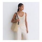 Margot Raffia-Effect Shoulder Bag in Natural