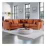 Marlon City Terracotta 4 Seater Corner Sofa