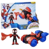 Marvel Spidey and His Amazing Friends Miles Spin Morales Techno-Racer Toy Vehicle
