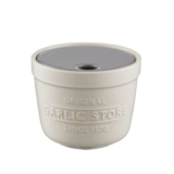 Mason Cash Innovative Kitchen Garlic Store with Grater Lid Stoneware Storage Pot with Air Vents to Keep Vegs Fresh