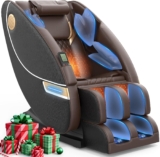 Massage Chair, 14 Fixed Rollers, Airbags, Heating for Home(Black)