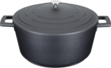 MasterClass Casserole Dish with Lid, Large 5L/28 cm, Lightweight Cast Aluminium, Induction Hob and Oven Safe, Black