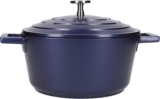 MasterClass Cast Aluminium Casserole Dish, Blue, 20cm/2.5Litre, Gift Boxed