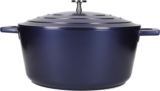 MasterClass Cast Aluminium Casserole Dish, Blue, 28cm/5Litre, Gift Boxed