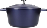 MasterClass Medium Casserole Dish with Lid 4 Litre/24 cm, Lightweight Cast Aluminium, Induction Hob and Oven Safe, Blue