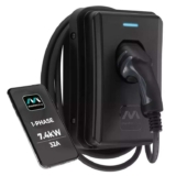 Masterplug Smart EV Home Wall Charger for Type 2 Electric and Plug-In Hybrid Vehicles, Tethered with 5m Cable