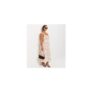 Maternity Cream Floral Ruff Strappy v Midi Dress