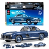 Mattel Brick Shop Hot Wheels Premium Series Building Set, Mercedes-Benz 300 SL with 1600 Pieces