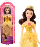 Mattel Disney Princess Belle Fashion Doll in Signature Look Sparkling Fashion with Removable Skirt, Tiara & Shoes