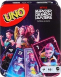 Mattel Games UNO Netflix KPop Demon Hunters Card Game Card Game Movie-Inspired Deck with Special Golden Honmoon Rule, For Kids, Teens & Family Nights, JTT40