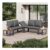 Matteo 4-5 Seater Grey Linen Weather-Resistant Garden Sofa & Lounge Set