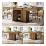 Matteo Extendable Dining Table with Storage – Walnut
