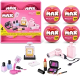 Max Build More Premium Beauty Collection 4 Pack by ZURU Novelty Unboxing Toy & Building Brick Collectible Minis with up to 169 Pieces, Stylish Designs to Build & Display, Ages 8