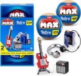 Max Build More Premium Retro Series 2 2 Pack (Walkman & Guitar and Amp) by ZURU Novelty Unboxing Toy & Building Brick Collectible Minis with up to 188 Pieces
