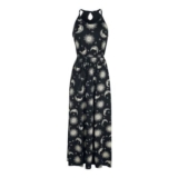 Maxi Dress with Sun, Moon and Stars Maxi Dress Black by Gothicana by EMP